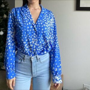 Floral Blue Women's Top